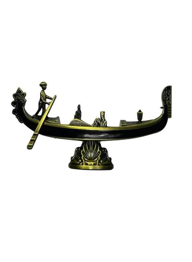 ARTBUG Metal Gondola Boat Showpiece, Decorative Venetian Gondola Model for Home, Office, Collectibles & Gifts - Image 1